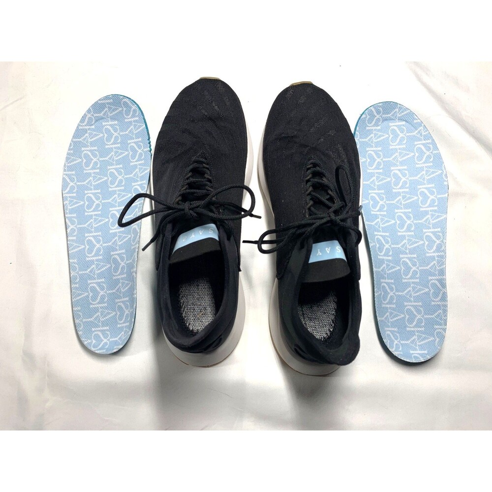 Saysh One Womens Size 8 Black Sneakers Athletic Running Shoes EU38-39 - Picture 3 of 9